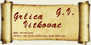 Grlica Vitkovac vizit kartica